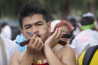 Bir Phuket Town Çin vejetaryen Festivali. Tayland