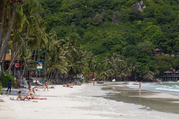 Haad Rin beach ostrově Koh Phangan. Thajsko — Stock fotografie