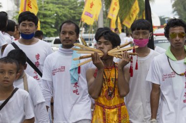 Bir Phuket Town Çin vejetaryen Festivali. Tayland