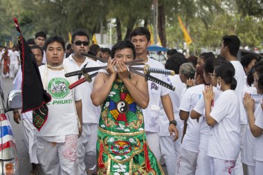 Bir Phuket Town Çin vejetaryen Festivali. Tayland