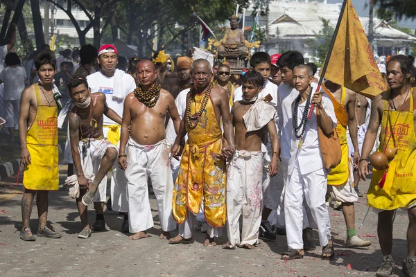 Festival Vegetariano Chino en Phuket Town. Tailandia — Foto de Stock