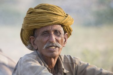 Pushkar portre Hintli adam. Hindistan