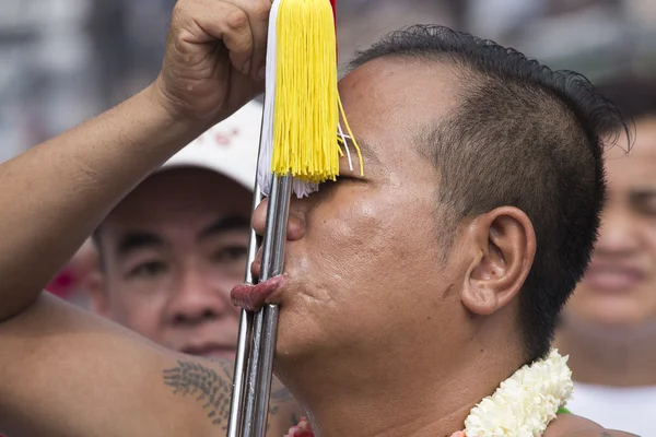 Festival Vegetariano Chino en Phuket Town. Tailandia — Foto de Stock