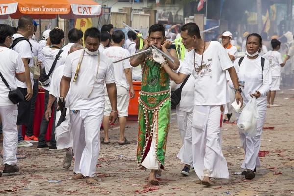 Festival Vegetariano Chino en Phuket Town. Tailandia — Foto de Stock