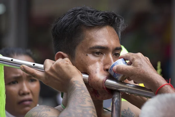 Festival Vegetariano Chino en Phuket Town. Tailandia — Foto de Stock