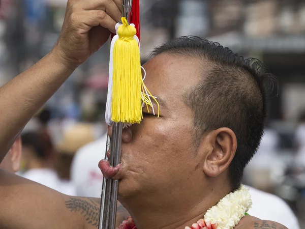 Festival Vegetariano Chino en Phuket Town. Tailandia — Foto de Stock