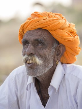 Pushkar portre Hintli adam. Hindistan