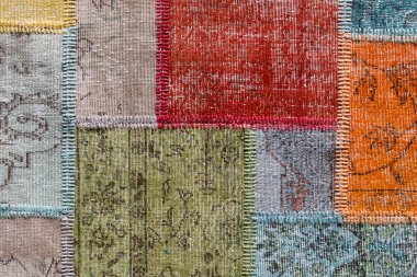 Asya patchwork halı, Istanbul, Türkiye.