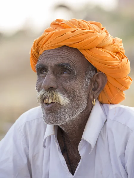 Ritratto uomo indiano a Pushkar. India — Foto Stock