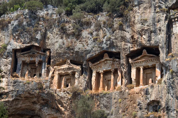 Ancient Lycian Rock Tombs in Fethiye, Turkey — Stock Photo, Image