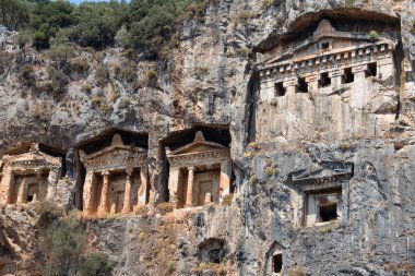 Antik Likya kaya mezarlarından Fethiye, Türkiye