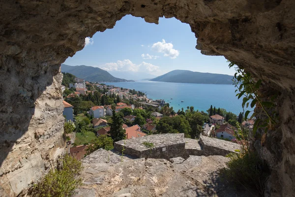 Visualizza sulla città vecchia di Herceg Novi in Montenegro — Foto Stock