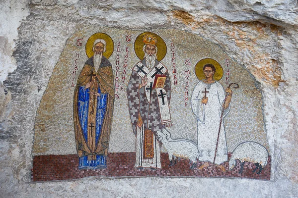 Wall paintings in the Ostrog Monastery , Montenegro — Zdjęcie stockowe