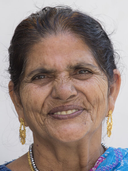 Portrait old woman , Rishikesh. India
