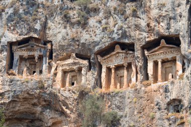 Antik Likya kaya mezarlarından Fethiye, Türkiye