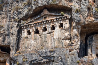 Antik Likya kaya mezarlarından Fethiye, Türkiye