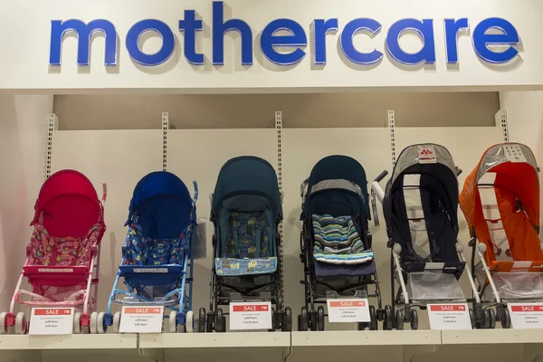 Section of baby carriages Mothercare in supermarket Siam Paragon. Bangkok, Thailand — Stock Photo, Image