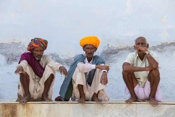 Ritratto uomini indiani a Pushkar. India — Foto Stock