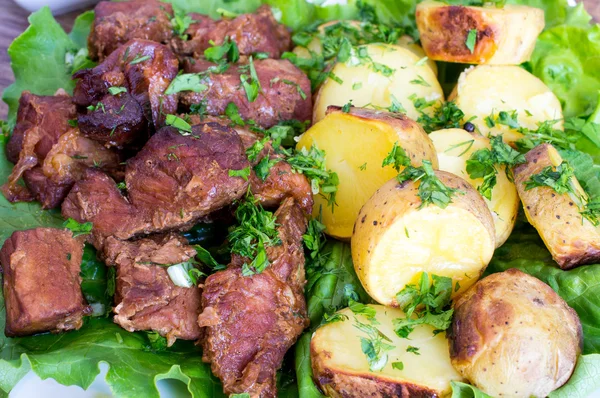 Patatas y carne, estofado — Foto de Stock