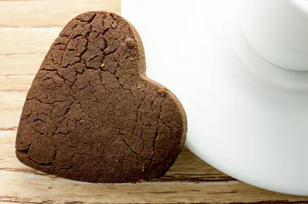 Choklad hjärtat cookies — Stockfoto