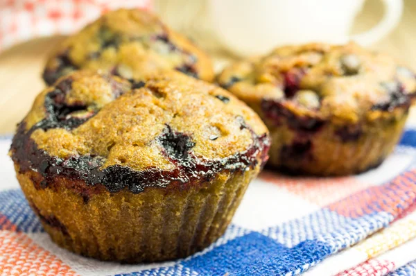 Homemade muffin, cupcakes, cake with berries — Stock Photo, Image