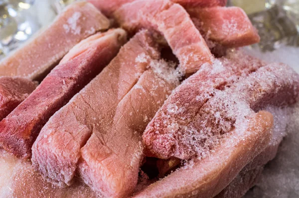 Carne de porco congelada — Fotografia de Stock