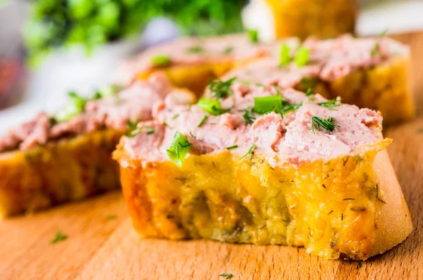 Tapas with pate, meat spreads — Stock Photo, Image