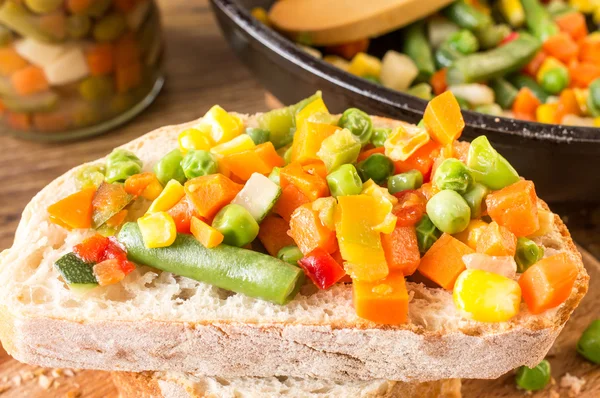 Gemüse-Sandwich — Stockfoto