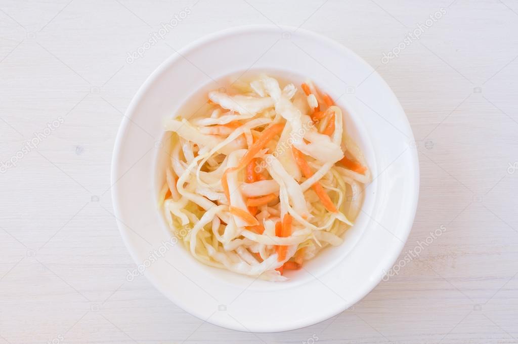 Coleslaw and carrots