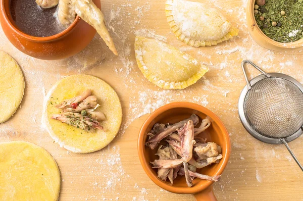 Ravioli with chicken — Stock Photo, Image