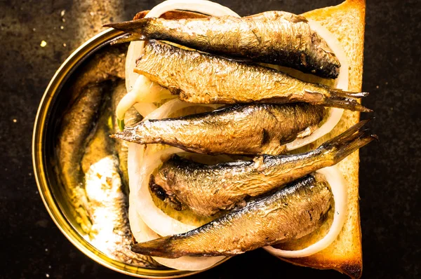 정어리 또는 sprats 타파스 — 스톡 사진