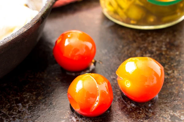Marynowane, ogórki pomidory — Zdjęcie stockowe