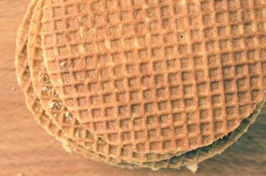 Yuvarlak gofret yığını