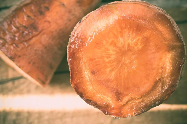 Üstten Görünüm haşlanmış havuç kesim