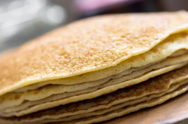 Stack of Russian pancakes, blini — Stock Photo, Image