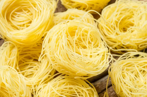 Italian pasta capelli di angelo nests — Stock Photo, Image