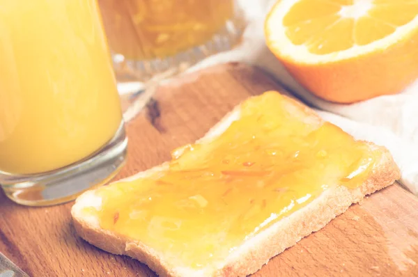 Sandwich with orange jam — Stock Photo, Image