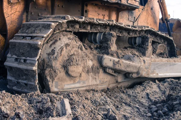 Track bulldozer to work — Stock Photo, Image
