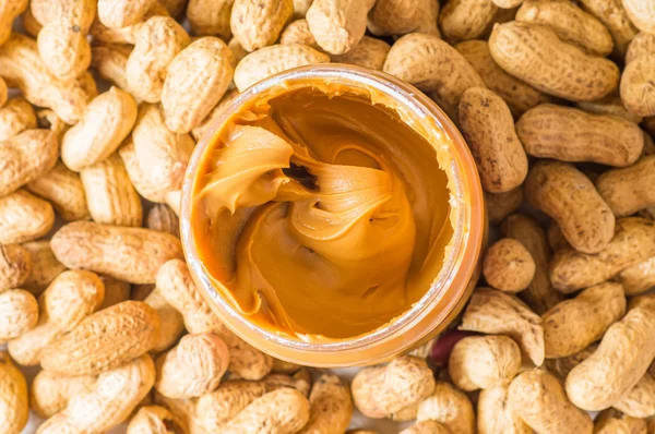Peanut butter jar — Stock Photo, Image
