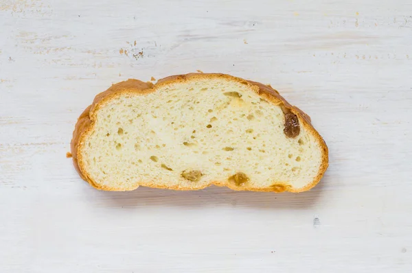 Piece of raisin bread for background — Stock Photo, Image