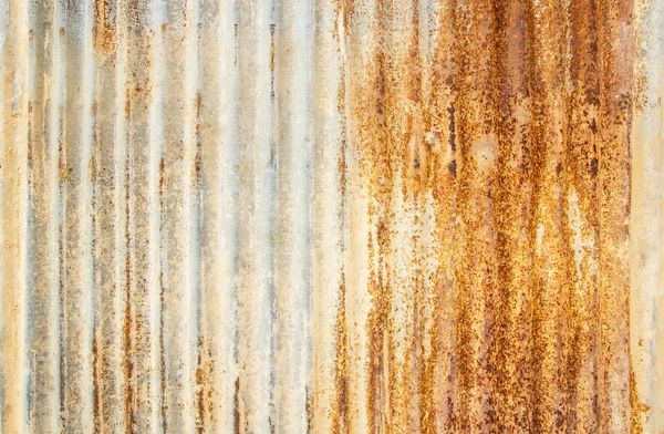A rusty corrugated iron metal texture — Stock Photo, Image