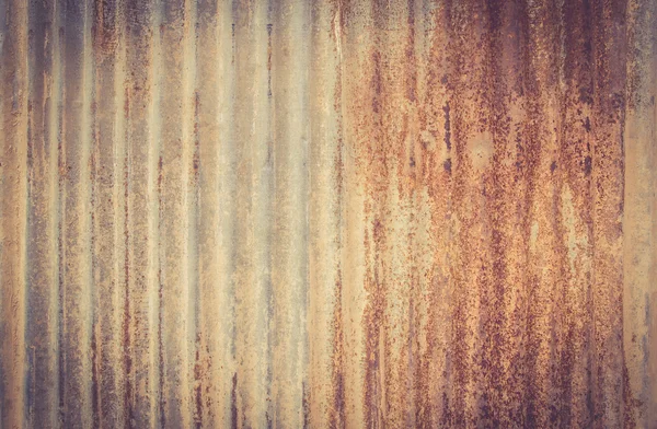 A rusty corrugated iron metal texture. — Stock Photo, Image