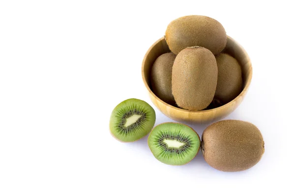 Frische Kiwi auf weißem Hintergrund - Nahaufnahme — Stockfoto