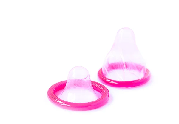 Condoms isolated on white — Stock Photo, Image