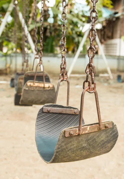 Chain swing in children playground — Stock Photo, Image