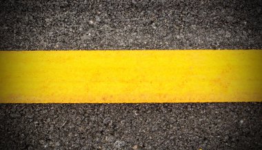 Road asphalt texture and background with yellow line clipart