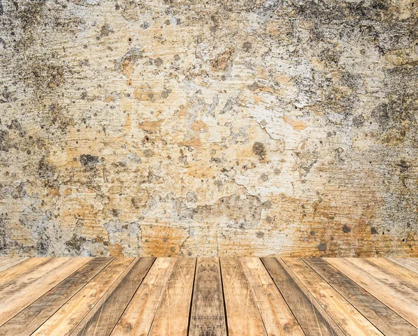 Old wooden floor and grunge background — Stock Photo, Image