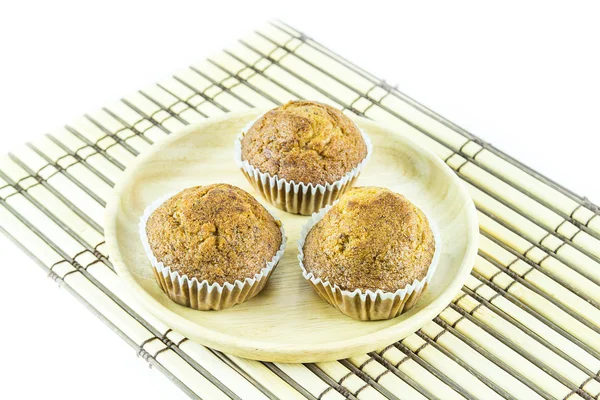 Banana cup cake on white background — Stock Photo, Image