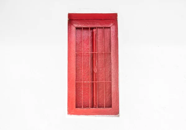 Vintage janela vermelha no fundo grunge — Fotografia de Stock