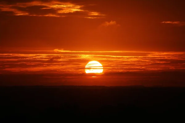 Die Sonne Geht Früh Morgen Auf — Stockfoto